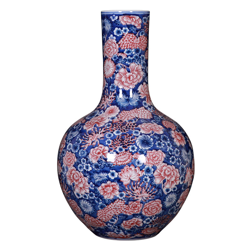仿古客厅陶瓷花瓶景德镇新中式