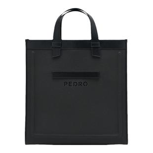 PEDRO大容量托特包男士拼色手提包电脑包单肩包PM2-26320180