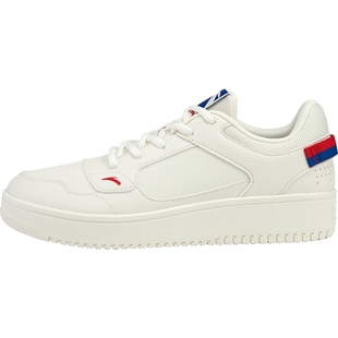 安踏板鞋男休闲运动鞋厚底鞋男款鞋子青少年学生小白鞋春秋款男鞋