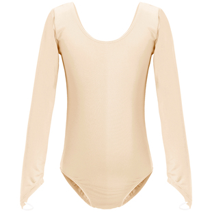 儿童舞蹈打底衣秋冬演出服肉色练功服抢装衣女童体操服隐形打底衫