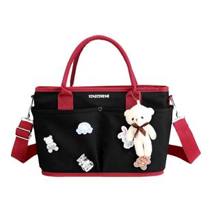 妈咪包便携手提单肩包休闲百搭斜挎母婴包2023新款妈妈外出带娃包