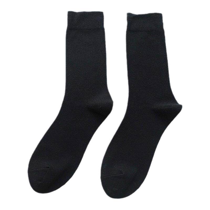 沫梵先生socks中长款秋冬基础平纹商务休闲男袜透气吸汗皮鞋黑袜