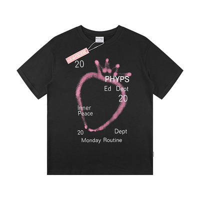 [REコンテナ] 24春夏PHY*S涂鸦草莓休闲宽松百搭圆领短袖T恤