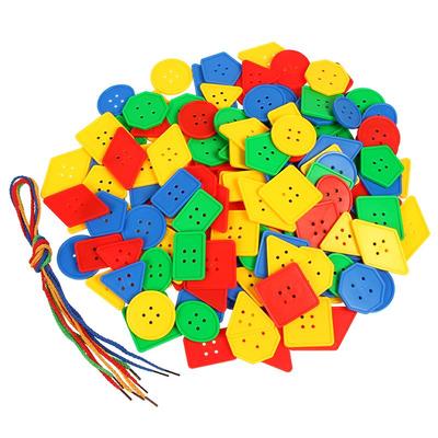 儿童早教纽扣穿线绳益智教具