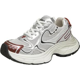 天美意秋新款复古百搭系带运动休闲厚底女老爹鞋KD042CM4