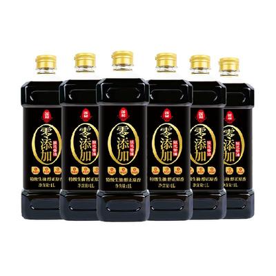 莲花0添加生抽红烧酱油1L×6瓶