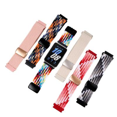 适用于三星Fit3手环表带编织磁吸扣Galaxy fit3尼龙回环运动腕带新款智能三星手环FIT三代透气男女高级感配件