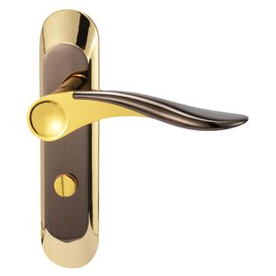 卫生间门锁浴室锁把手单舌洗手间厕所无钥匙通用型斜面孔距110