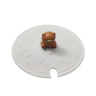 圆形硅胶杯盖马克杯玻璃杯防尘杯子盖水杯陶瓷杯奶茶杯早餐杯盖子