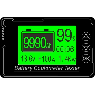 WiFi库仑计无线网络电量显示器磷酸铁锂电池高精度双向房车电量表