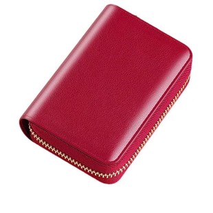 时尚新款真皮质感风琴卡包女防消磁超薄精致高档大容量多卡位钱包