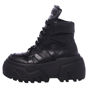 高帮老爹鞋女超厚底7厘米增高小个子小白鞋朋克运动休闲马丁短靴