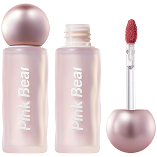皮可熊pinkbear贴贴泥轻雾持色唇泥唇釉糖光口红黄油小熊固体唇蜜