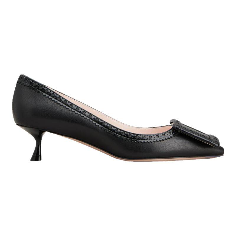 RogerVivier/罗杰维维亚女士高跟鞋羊皮小牛皮细高跟搭扣新款