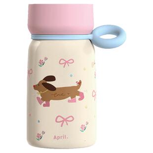 April儿童防摔不锈钢内胆保温水杯直饮咖啡杯小容量便携杯子