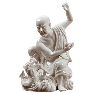 戴玉堂陶瓷摆件《十八罗汉》德化白瓷佛像工艺客厅供奉家居饰品