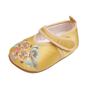 女宝国风鞋宝宝周岁鞋子一岁婴儿新中式鞋软底布鞋抓周汉服鞋女童