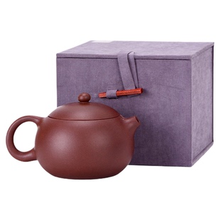 天福茗茶 彼物紫砂西施单壶宜兴原矿紫砂泥料倒把茶壶茶具约160ml