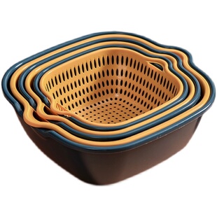 双层厨房洗菜盆沥水篮洗水果滴水篮子家用客厅塑料滤水漏盆筐子