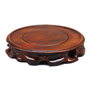 实木托架摆件石头奇石茶壶盆景花瓶花盆香炉佛像木质红木圆形底座