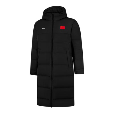 李宁长款羽绒服鸭绒填充