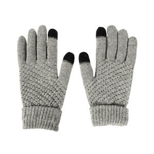 新款加厚触屏手套男女士秋冬季加绒保暖防寒户外骑行针织毛线手套