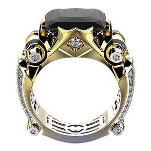 Young亚马逊跨境爆款配饰品创意男士分色欧美戒指男情侣个性时尚