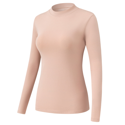 半高领打底衫女纯棉长袖可外穿