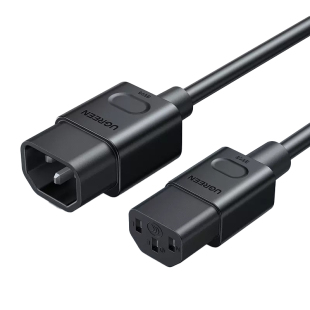 绿联PDU服务器电源线c13/19转c14/20主机房电脑ups转换三孔芯延长