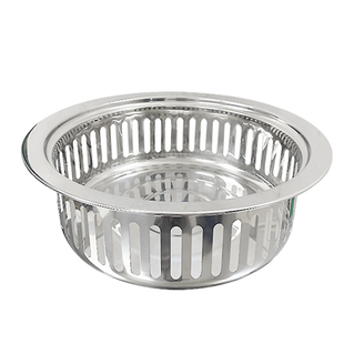 加深铜锅火锅下沉圈碳炉炭炉底座不锈钢锅圈嵌入式锅圈下沉盆钢圈