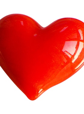 琉璃爱心圆形方形底座玻璃摆件