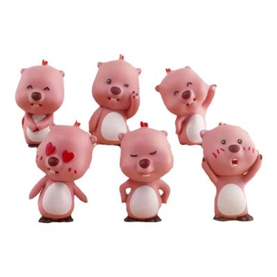 露比loopy二代盲盒小海狸手办公仔摆件可爱粉色生日礼物女孩玩偶