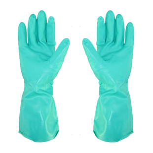 丁腈橡胶工业耐酸碱耐油化工溶剂防毒手套机械清洁 劳保手套