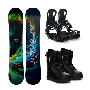 全能小黑板滑雪板单板三件套平花雪板女快穿固定器滑雪鞋套装入门