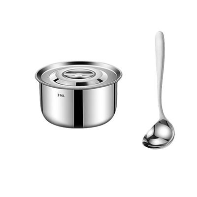 德国316不锈钢猪油罐家用带盖料理提手锅大容量储油罐耐高温油盆