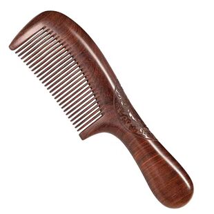 家用金丝檀木梳子女防静电头疗按摩梳长发不打结顺发护理礼品木头