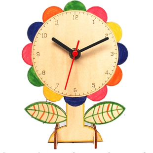 小学生钟表模型认识时间手工时钟diy材料科技小制作儿童自制教具