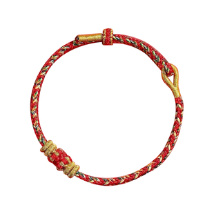 【普陀山正品】2026马年本命年红绳手链女款手工编织太岁手绳礼物