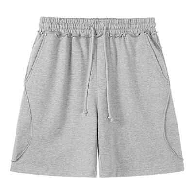 WHIMNOTION 25SS弧形结构撞钉短裤夏休闲卫裤百搭情侣运动五分裤