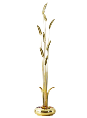 新年金色麦穗丰收聚宝盆大麦摆件