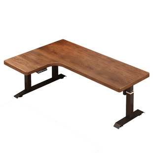 转角实木电动升降桌家用L型电脑桌子办公桌书房书桌学习桌电竞桌