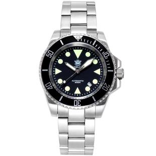 STEELDIVE钢潜定制潜水手表日本全自动机械夜光绿水鬼男商务军表