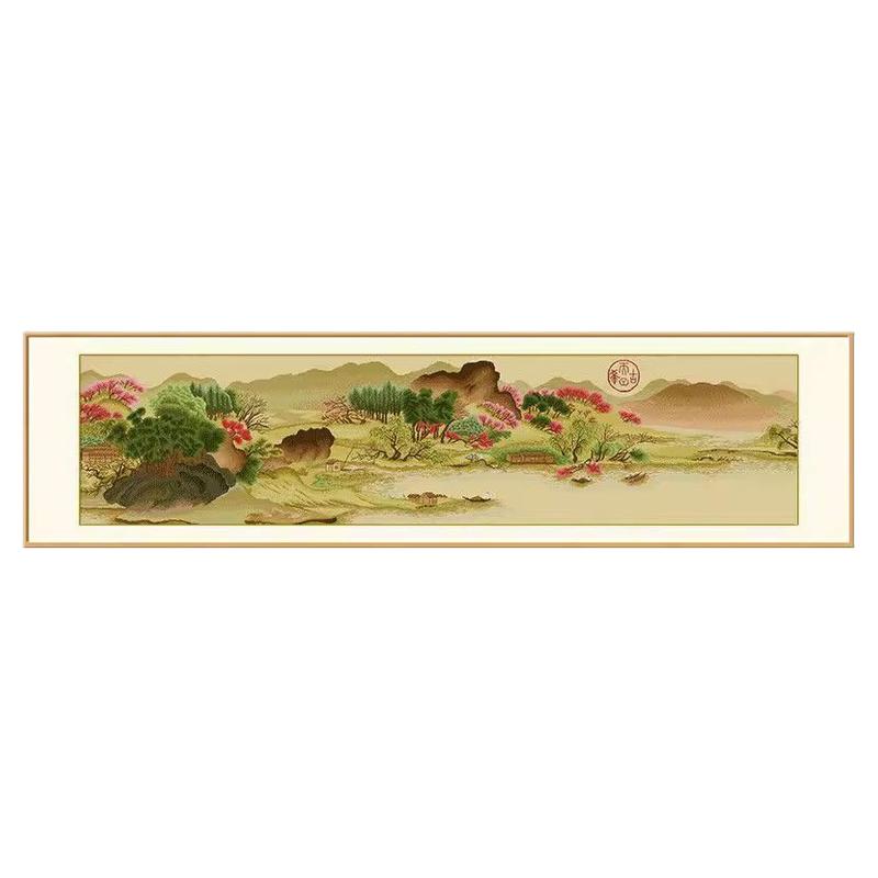 十字绣风景名画客厅溪山春晓图