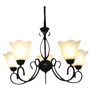 美式复古客厅卧室餐厅吊灯简约大气中古乡村创意花朵欧式大厅灯