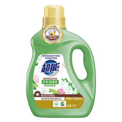 超能植沐悦色洗衣液深层去渍护衣护色3kg*4桶装家用实惠整箱-批发