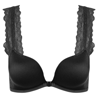 维多利亚性感聚拢文胸蕾丝前扣