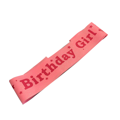 少女公主粉色生日肩带