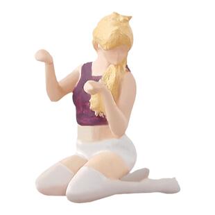 1:64猫女郎COSER跪女仆服微缩人偶模型沙盘微拍道具手办小人摆件