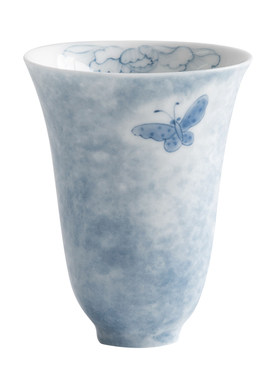 叁旬手绘蝶恋花主人杯陶瓷茶具