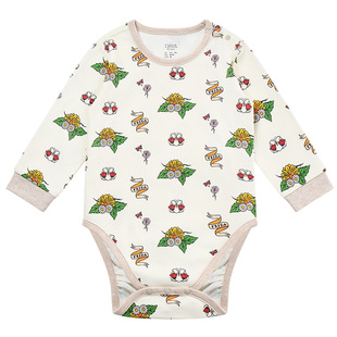 Nest Designs婴儿纯棉长袖包屁衣Frida联名新生儿和尚衣爬服秋冬